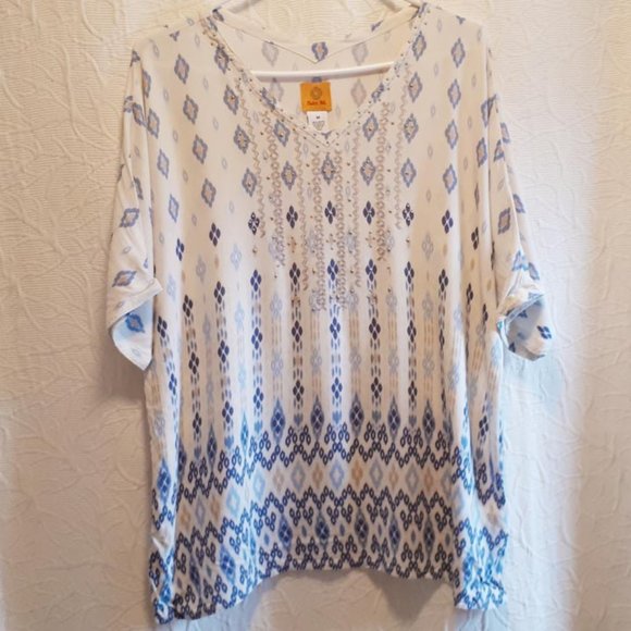 "Ruby Rd" peasant blouse. Size medium. - Picture 1 of 5